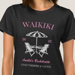 Beach Bachelorette Party Girls Trip Personalized T-Shirt<br><div class="desc">Make a splash at your upcoming bachelorette party with this stunning beach bachelorette party personalized t-shirts. Whether you're celebrating a bach trip, a girls' vacation, or a best friends' holiday, this custom beach bachelorette party t-shirts are the perfect addition to your unforgettable getaway. Add a personal touch to your bachelorette...</div>