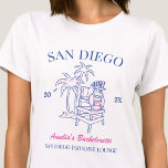 Beach Bachelorette Party Girls Weekend Custom T-Shirt<br><div class="desc">Make a splash at your upcoming bachelorette party with this stunning beach bachelorette party personalized t-shirts. Whether you're celebrating a bach trip, a girls' vacation, or a best friends' holiday, this custom beach bachelorette party t-shirts are the perfect addition to your unforgettable getaway. Add a personal touch to your bachelorette...</div>