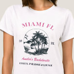 Beach Bachelorette Party Girls Weekend Trip Custom T-Shirt<br><div class="desc">Make a splash at your upcoming bachelorette party with this stunning beach bachelorette party personalized t-shirts. Whether you're celebrating a bach trip, a girls' vacation, or a best friends' holiday, this custom beach bachelorette party t-shirts are the perfect addition to your unforgettable getaway. Add a personal touch to your bachelorette...</div>