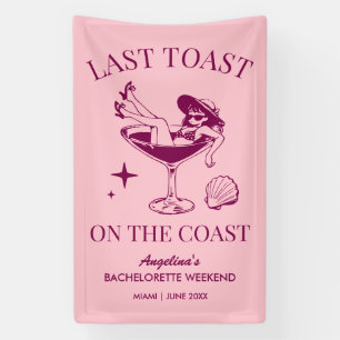 Beach Bachelorette Party Last Toast On The Coast Banner