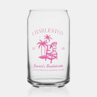 Beach Bachelorette Party Pink Custom Bridesmaid