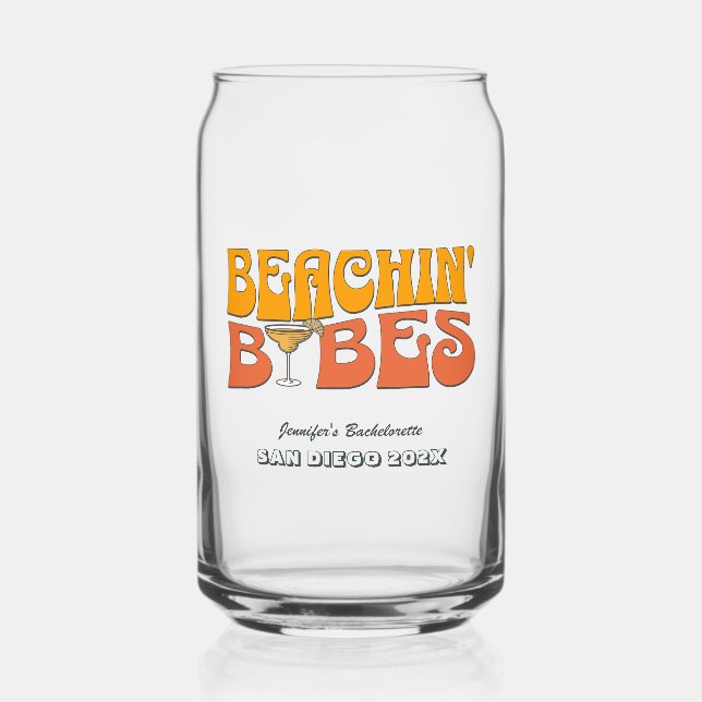 Beach Bachelorette Party Retro Beachin Babes (Recto)