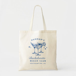 Beach Bachelorette Retro Modern Personalized Tote Bag
