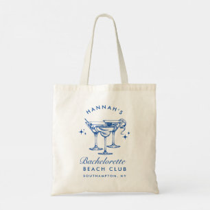 Beach Bachelorette Retro Modern Personalized Tote Bag