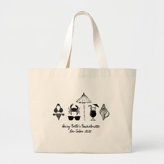 Beach Bachelorette Tote Bag (Front)