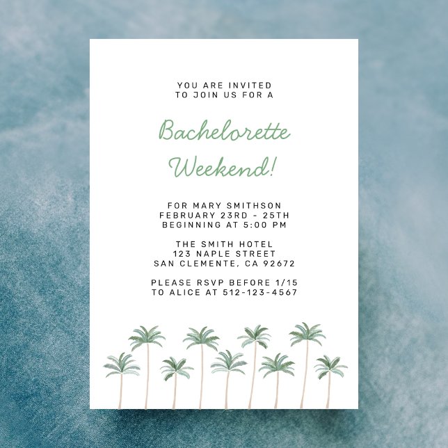 Beach Bachelorette Weekend Invitation (Creator Uploaded)