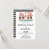 Beach Bachelorette Weekend Invitation Poolside Bac