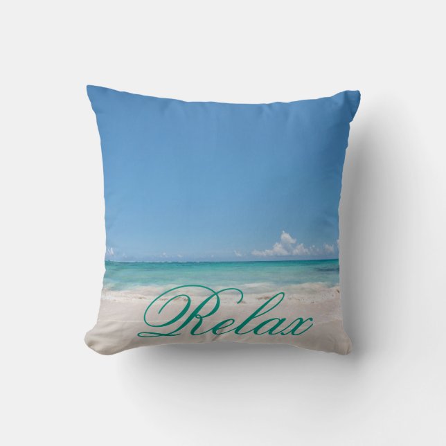 Beach Backgroud Throw Pillow (Front)
