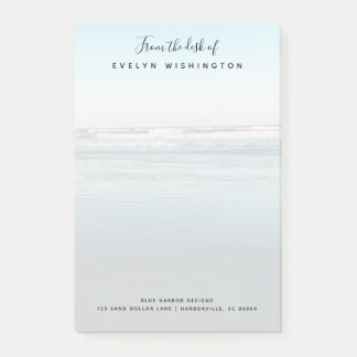 Beach Background Business Desk of Notes