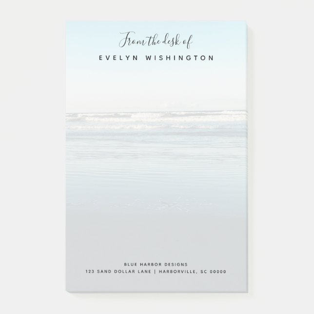 Beach Background Business Desk of Notes (Front)