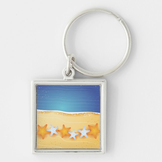 Beach background, keychain (Front)
