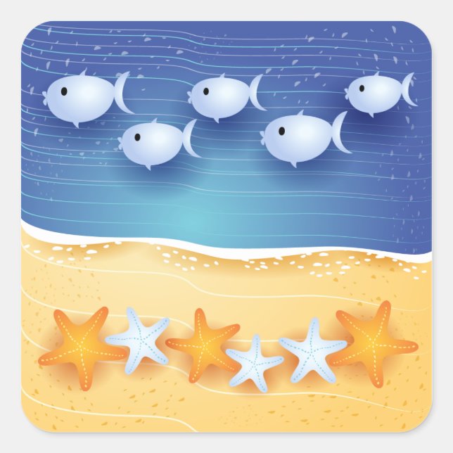Beach background, sticker (Front)