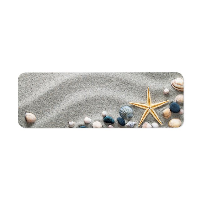 Beach Background With Shells And Starfish (Front)