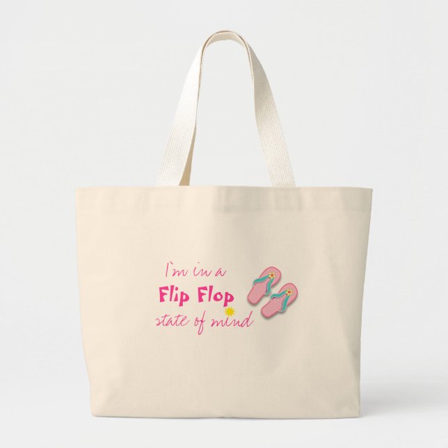 Beach bag with Flip Flop Quote (Front)
