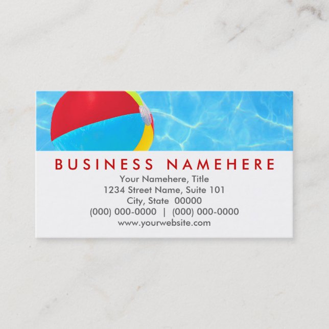 Beach Ball Business Cards (Front)