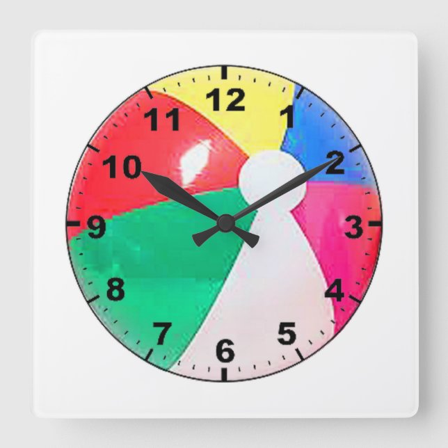 "Beach Ball" design wall clocks (Front)