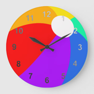Beach Ball Large Clock