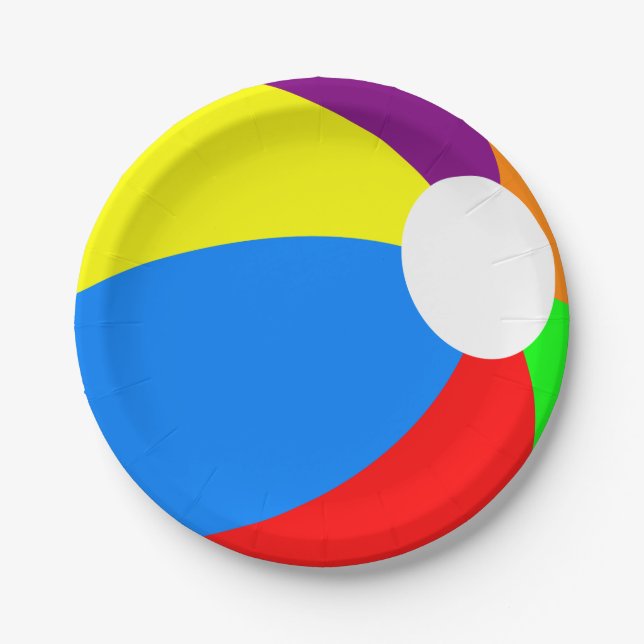 Beach Ball Paper Plate (Front)