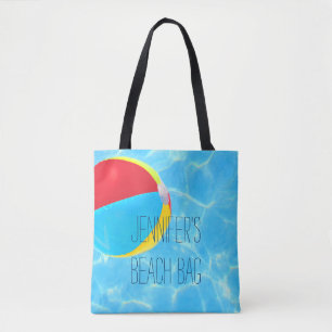 Beach Ball Personalized Tote Bag