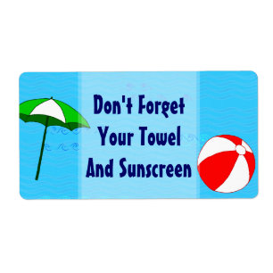 Beach Ball Pool Parapluie Custom Étiquette Grand