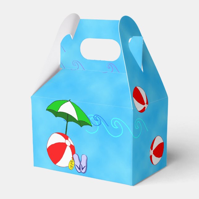 Beach Ball Pool Umbrella Gift Box (Front Side)