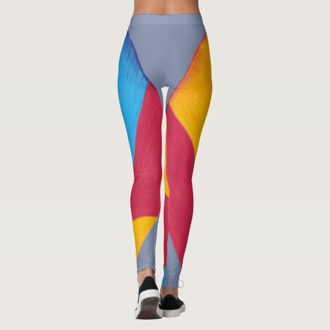 Beach Ball Slate Grey Leggings (Back)