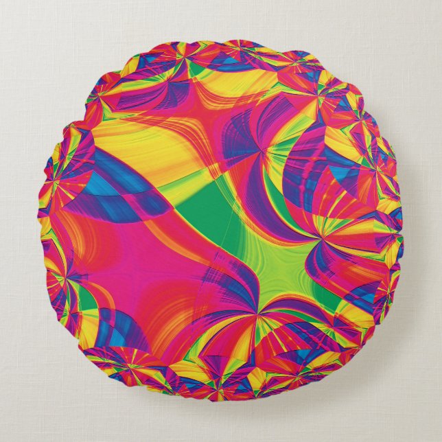 Beach Balls...... Round Pillow (Front)
