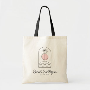 Beach Bat Mitzvah Favour Custom Tote Bag