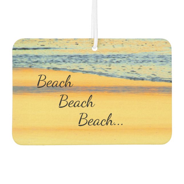 "Beach, beach, beach..." sunset   Air Freshener (Front)