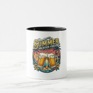 Beach Beers and Sunsets - summer holiday Party Mug