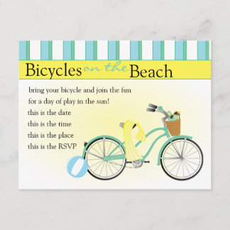 Beach Bicycle Invitation