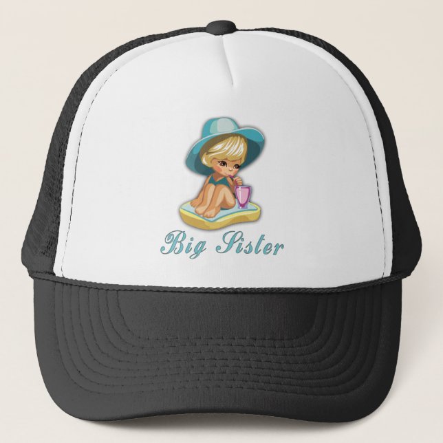 Beach Big Sister Trucker Hat (Front)