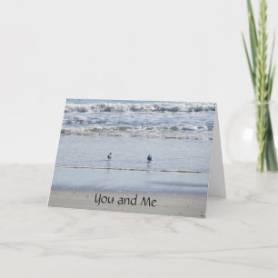 BEACH BIRDS SAY YOU AND ME FOR ETERNITY CARD