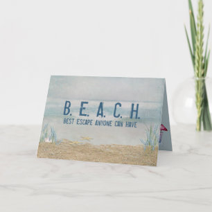 Beach birthday card