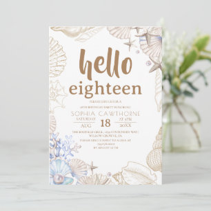  Beach Birthday Party Invitation