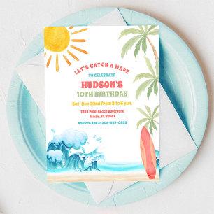 Beach Birthday Party Invitation
