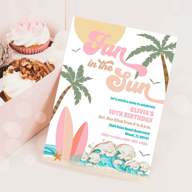 Beach Birthday Party Invitation (Creator Uploaded)