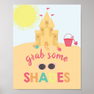 Beach birthday sun glasses favour Sign