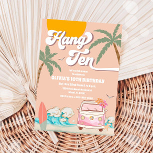 Beach Birthday Surf Party Invitation