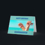 ***BEACH BIRTHDAY WISHES** "GRANDDAUGHTER" CARD<br><div class="desc">thank you for stopping by one of my eight stores</div>