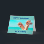 ***BEACH BIRTHDAY WISHES** "WIFE** CARD<br><div class="desc">thank you for stopping by one of my eight stores</div>