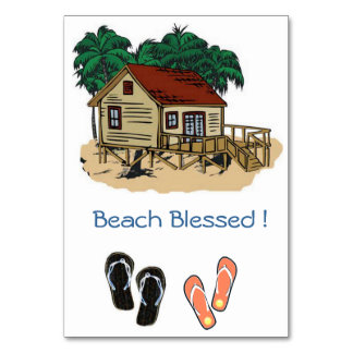 Beach Blessed Invite Table Number