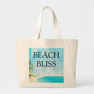 Beach Bliss Coastal Ocean Scene Canvas Tote Bag