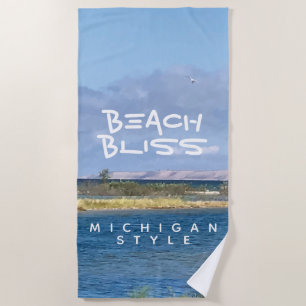 Beach Bliss Lake Michigan Lake Shore Beach Towel