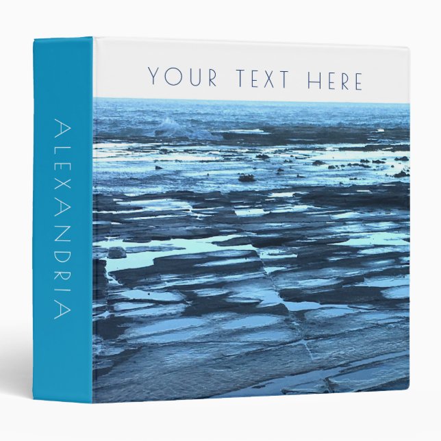 Beach bliss ocean dreaming custom binder (Front/Spine)
