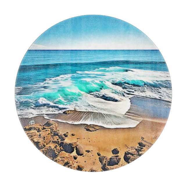 Beach Bliss: Ocean View Cutting Board (Front)