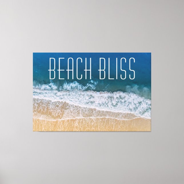Beach Bliss Palm Coast Tropical Dream Customizable Canvas Print (Front)