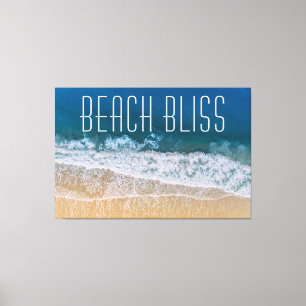 Beach Bliss Palm Cost Tropical Dream Customizable Canvas Print