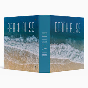 Beach Bliss Tropical Dream Palm Coast Custom Name Binder