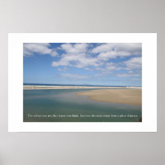 Beach Bliss - with qentle reminder Poster